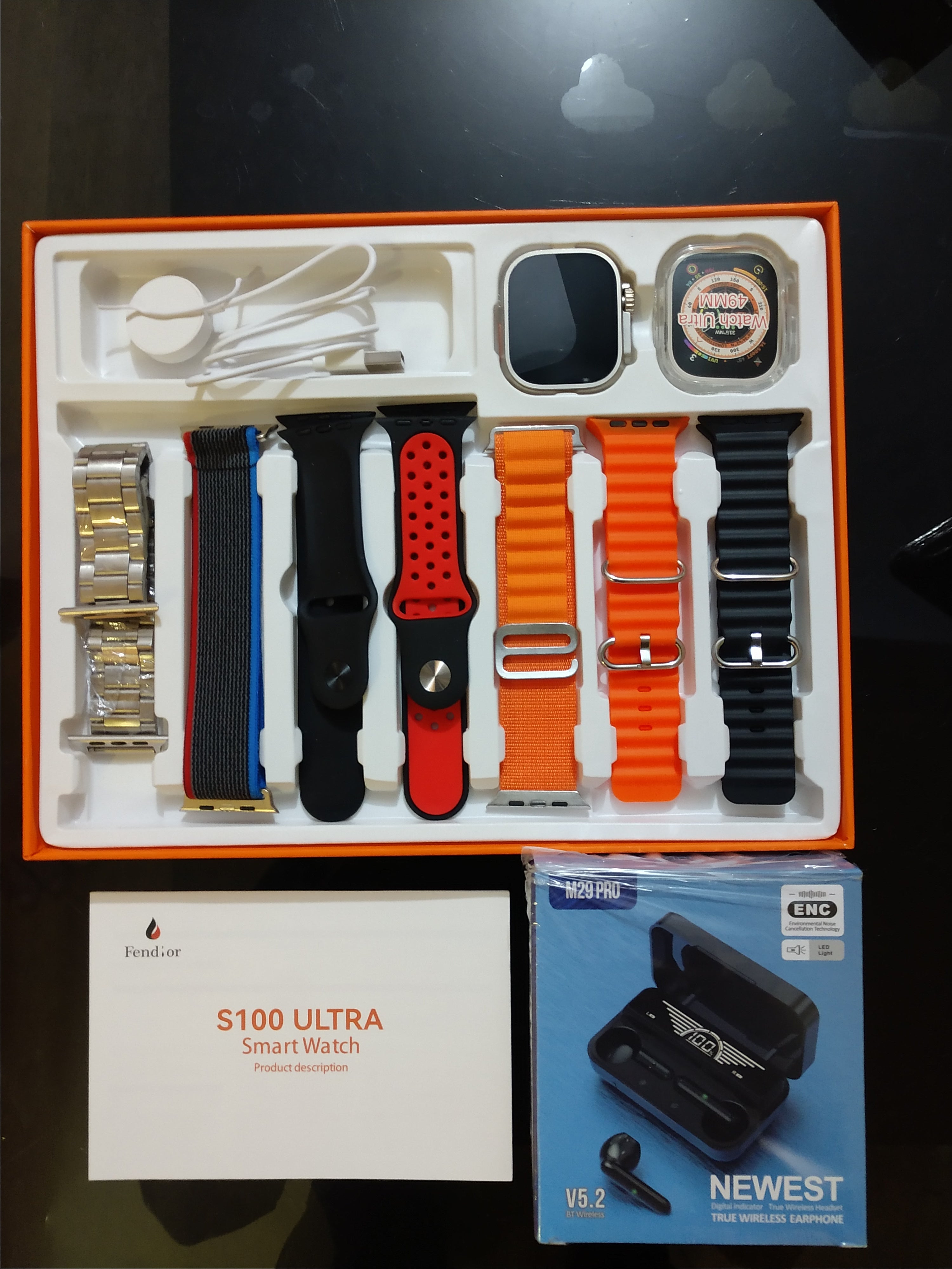 S100 Ultra 9 Smart Watch 7 in 1 with free Airpods