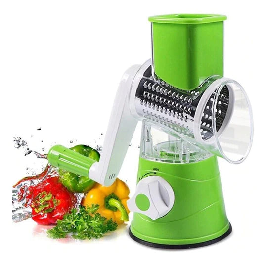 3 in 1 Table Top Drum Grater Stainless Steel Blades Use Easy Detachable Shredder
