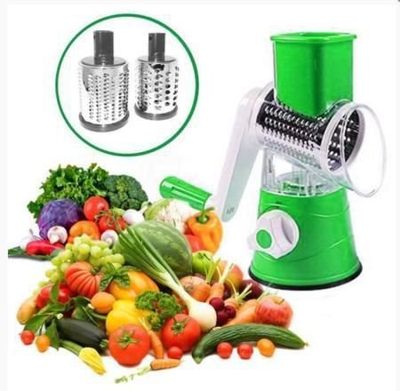 3 in 1 Table Top Drum Grater Stainless Steel Blades Use Easy Detachable Shredder