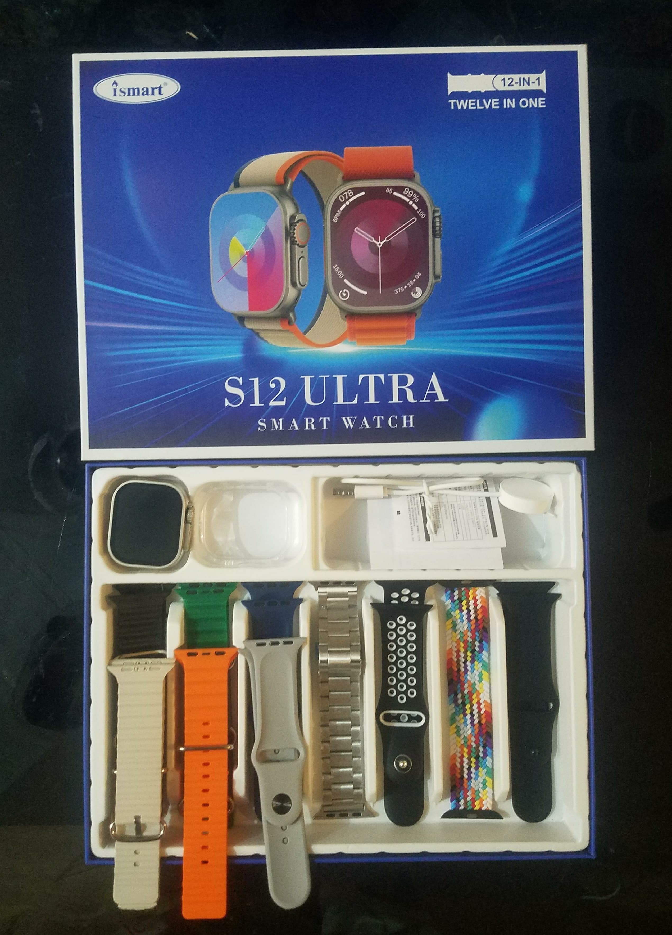 Different Beautiful Smart Watches with 7 in 1 Straps and 8 in 1 straps and 10 in 1 Straps ranges from Rs3300 to Rs3500.