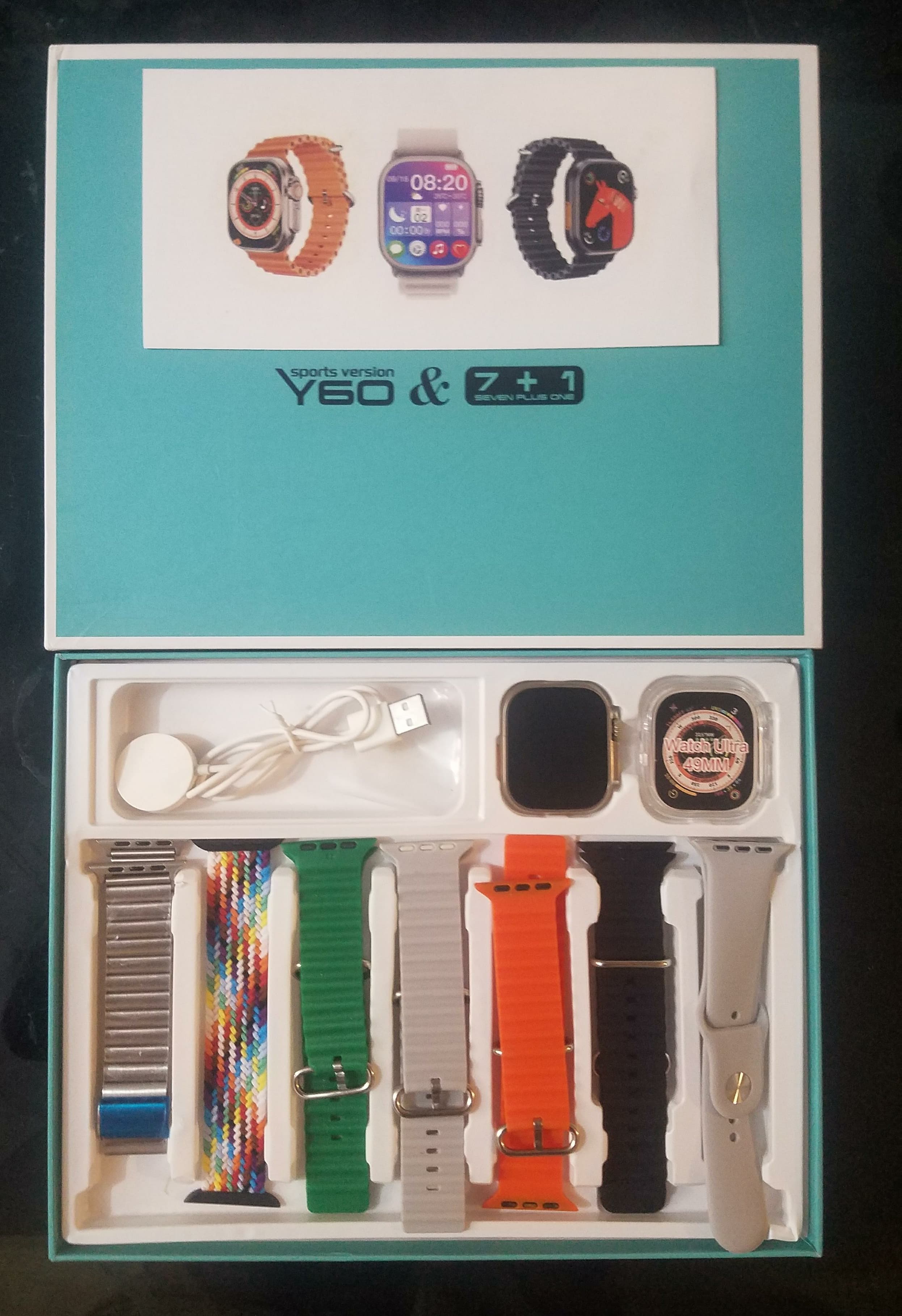 Different Beautiful Smart Watches with 7 in 1 Straps and 8 in 1 straps and 10 in 1 Straps ranges from Rs3300 to Rs3500.